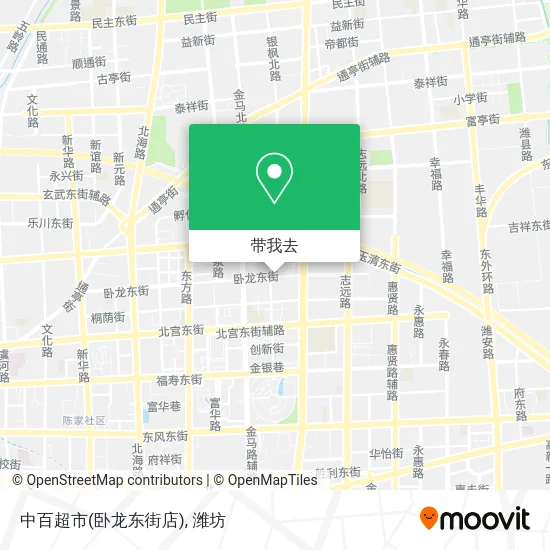 中百超市(卧龙东街店)地图