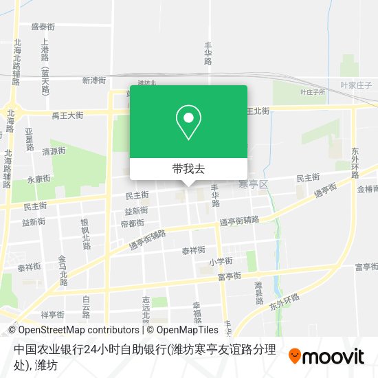 中国农业银行24小时自助银行(潍坊寒亭友谊路分理处)地图
