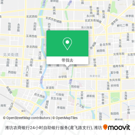 潍坊农商银行24小时自助银行服务(鸢飞路支行)地图