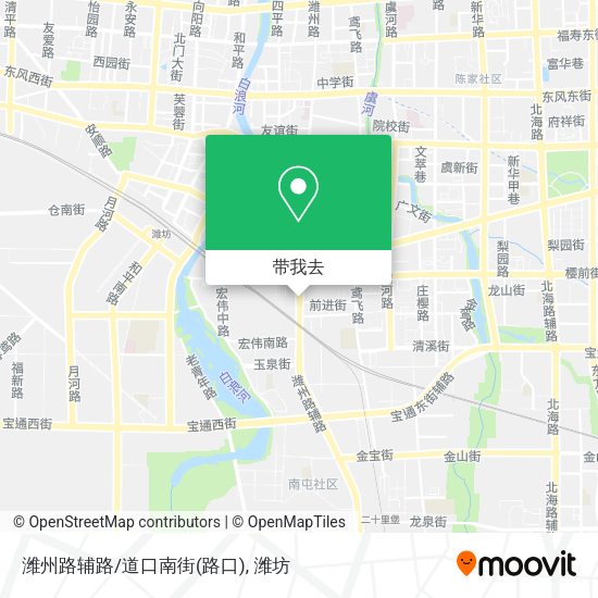 潍州路辅路/道口南街(路口)地图