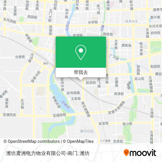 潍坊鸢洲电力物业有限公司-南门地图
