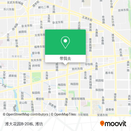 潍大花园B-20栋地图