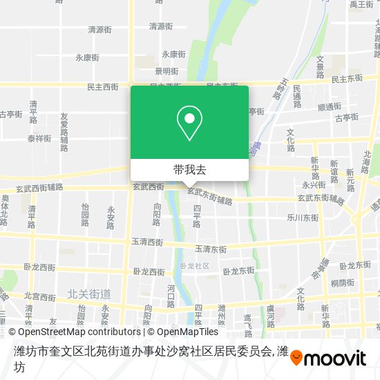 潍坊市奎文区北苑街道办事处沙窝社区居民委员会地图