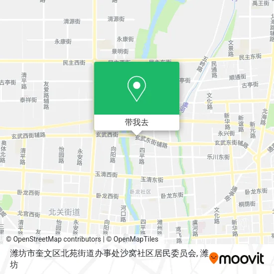 潍坊市奎文区北苑街道办事处沙窝社区居民委员会地图