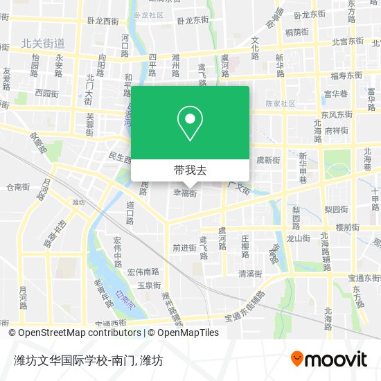 潍坊文华国际学校-南门地图
