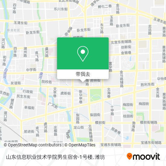 山东信息职业技术学院男生宿舍-1号楼地图