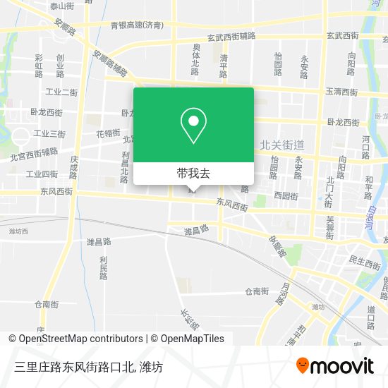三里庄路东风街路口北地图
