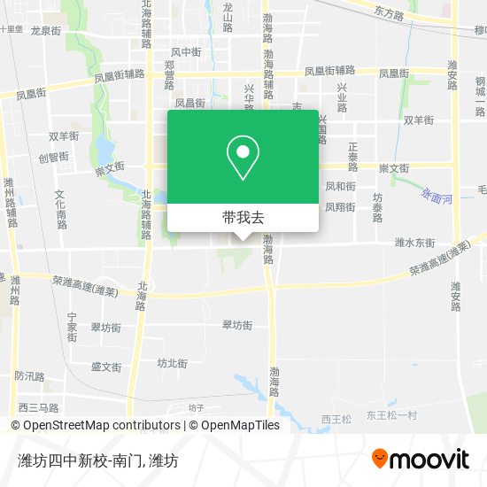 潍坊四中新校-南门地图