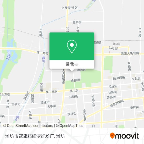 潍坊市冠康精细淀维粉厂地图
