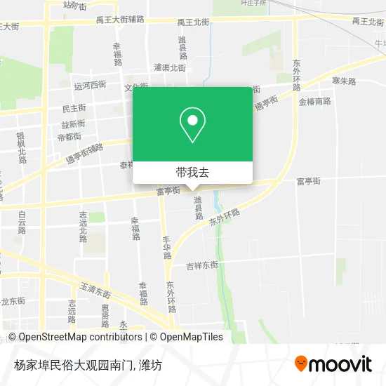 杨家埠民俗大观园南门地图