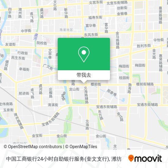 中国工商银行24小时自助银行服务(奎文支行)地图