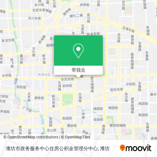 潍坊市政务服务中心住房公积金管理分中心地图