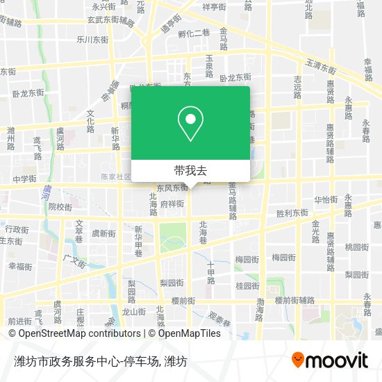 潍坊市政务服务中心-停车场地图