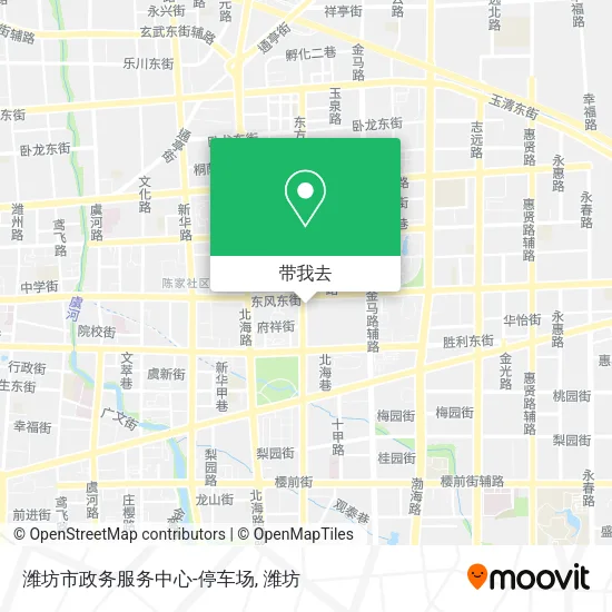 潍坊市政务服务中心-停车场地图