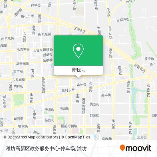 潍坊高新区政务服务中心-停车场地图