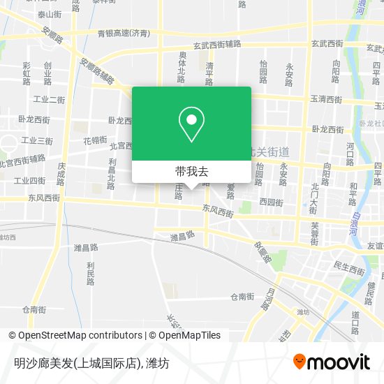 明沙廊美发(上城国际店)地图