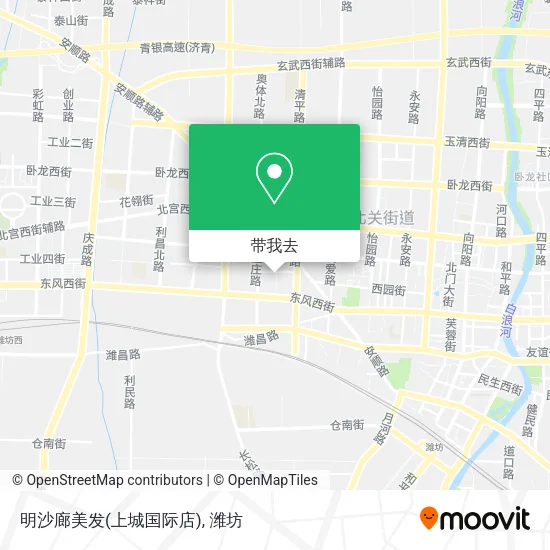 明沙廊美发(上城国际店)地图