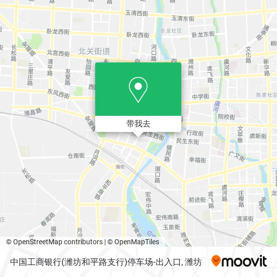 中国工商银行(潍坊和平路支行)停车场-出入口地图