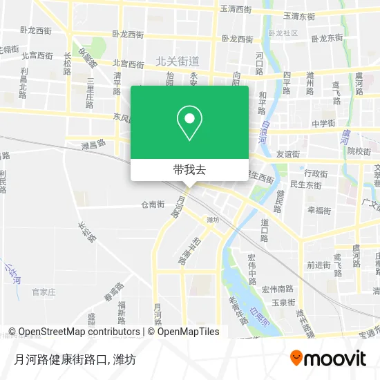 月河路健康街路口地图