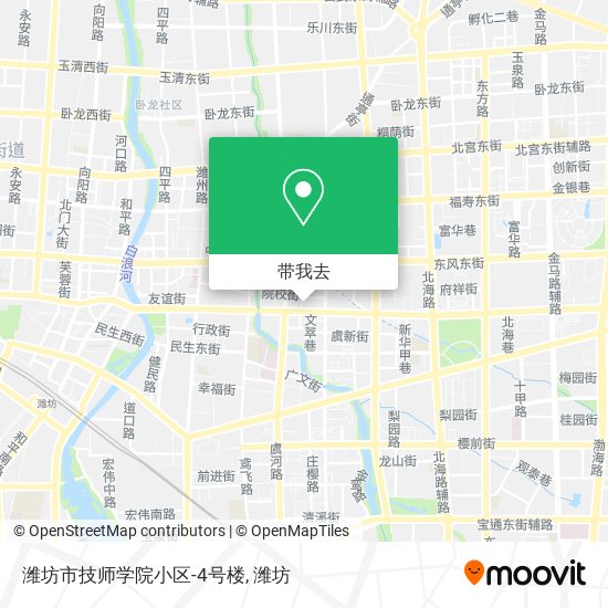 潍坊市技师学院小区-4号楼地图