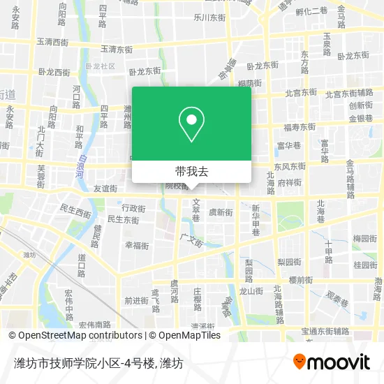潍坊市技师学院小区-4号楼地图