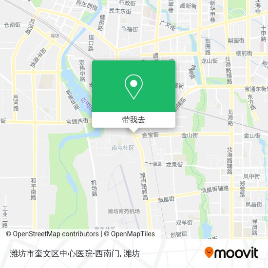 潍坊市奎文区中心医院-西南门地图