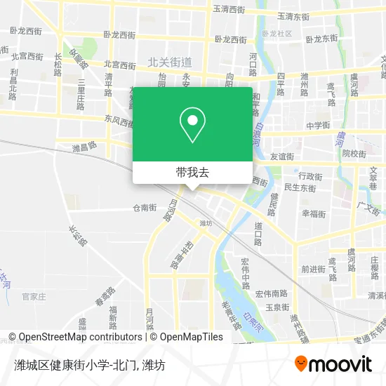 潍城区健康街小学-北门地图