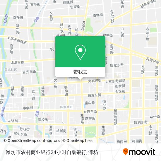 潍坊市农村商业银行24小时自助银行地图