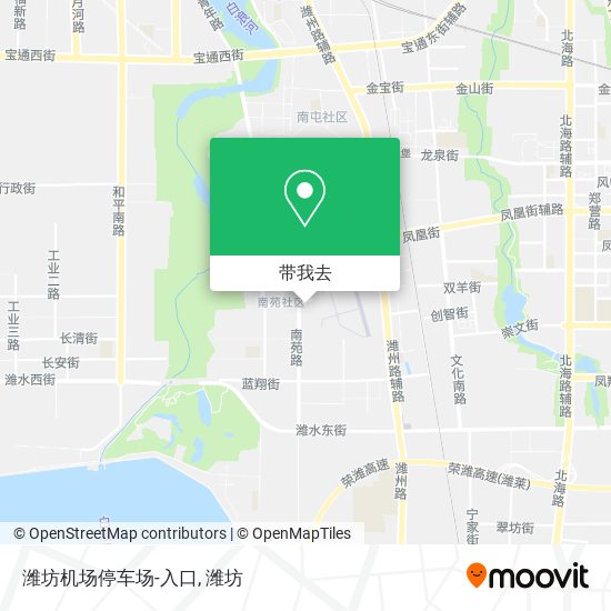 潍坊机场停车场-入口地图