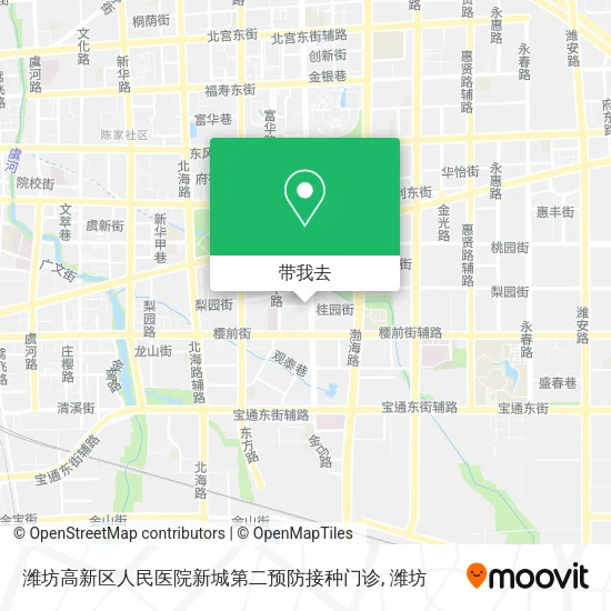 潍坊高新区人民医院新城第二预防接种门诊地图