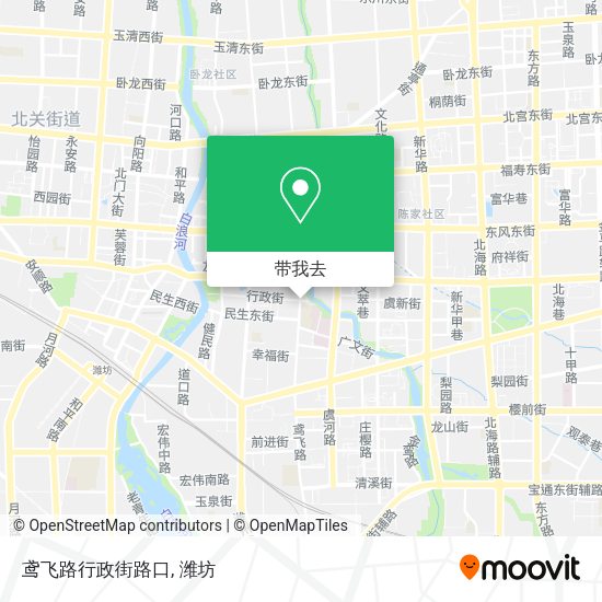 鸢飞路行政街路口地图