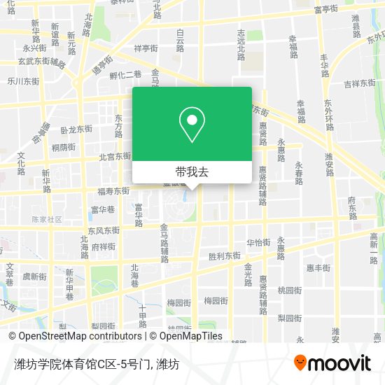 潍坊学院体育馆C区-5号门地图