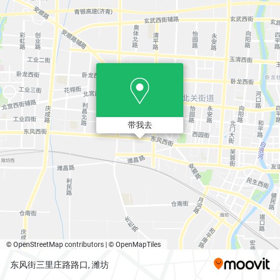 东风街三里庄路路口地图