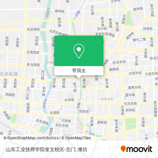 山东工业技师学院奎文校区-北门地图