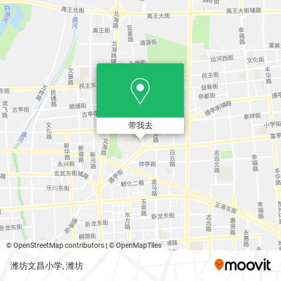 潍坊文昌小学地图
