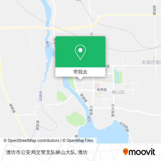 潍坊市公安局交警支队峡山大队地图