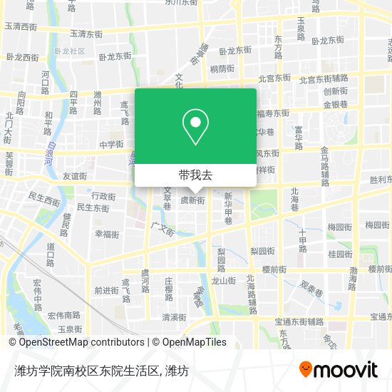 潍坊学院南校区东院生活区地图