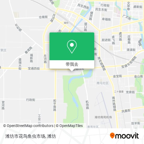 潍坊市花鸟鱼虫市场地图