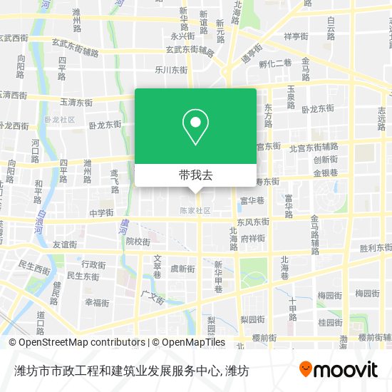 潍坊市市政工程和建筑业发展服务中心地图