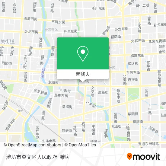 潍坊市奎文区人民政府地图