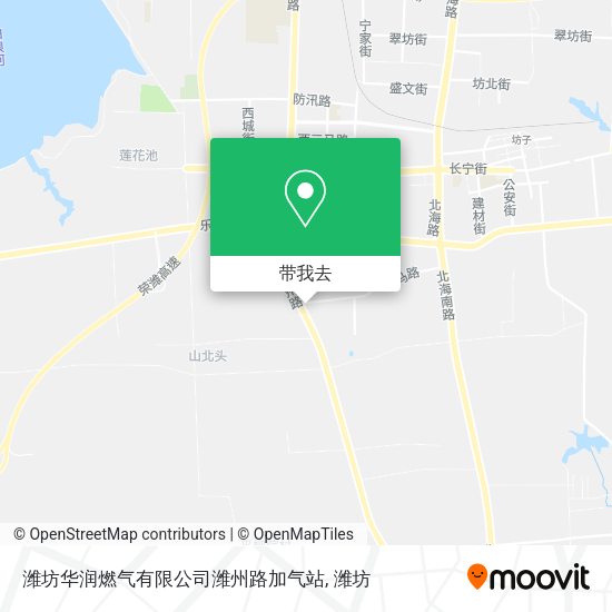 潍坊华润燃气有限公司潍州路加气站地图