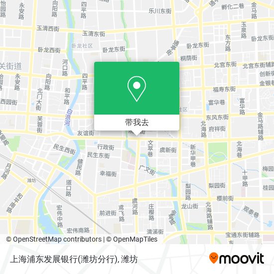 上海浦东发展银行(潍坊分行)地图