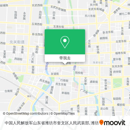 中国人民解放军山东省潍坊市奎文区人民武装部地图