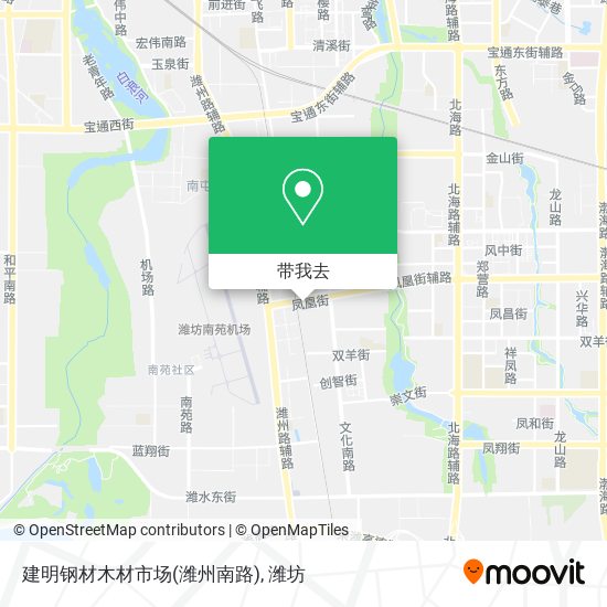 建明钢材木材市场(潍州南路)地图
