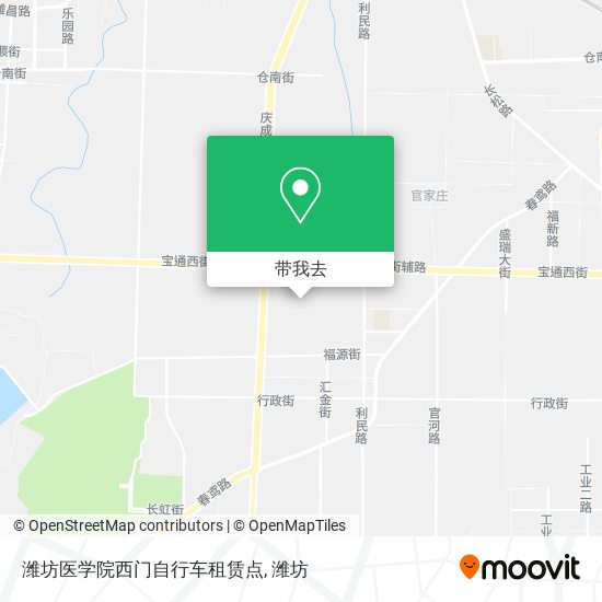 潍坊医学院西门自行车租赁点地图