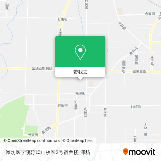 潍坊医学院浮烟山校区2号宿舍楼地图