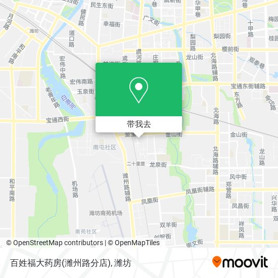 百姓福大药房(潍州路分店)地图