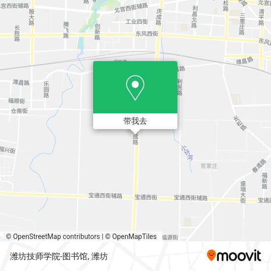 潍坊技师学院-图书馆地图