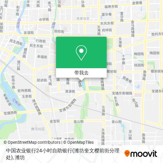 中国农业银行24小时自助银行(潍坊奎文樱前街分理处)地图