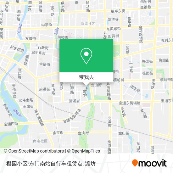 樱园小区-东门南站自行车租赁点地图